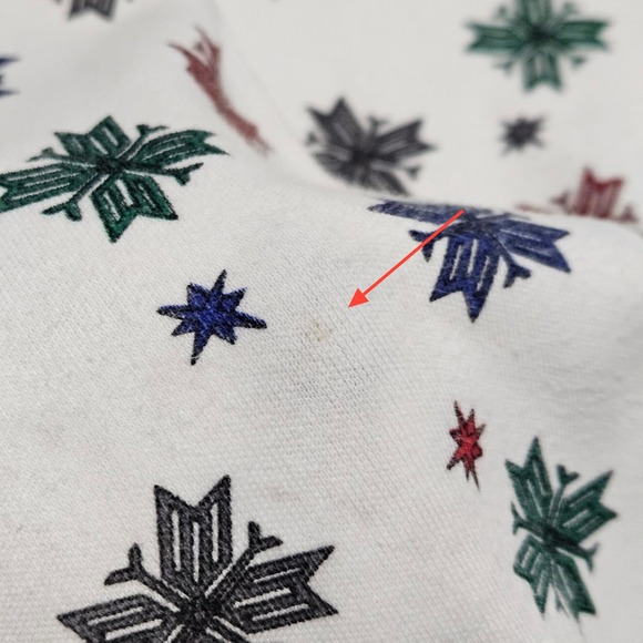 Vintage 90s Laura Gayle Snowflake Turtleneck Christmas Size Med Green Red White - Picture 8 of 8